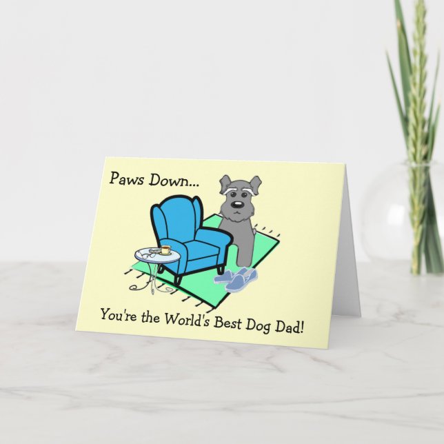 Tarjeta del día del padre del perro (Anverso)