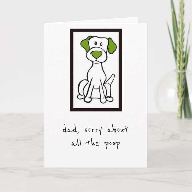 Tarjeta del Día del Padre - Del perro - Labrador (Anverso)