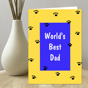 Tarjeta del Día del Padre del Perro - Mejor Papá d