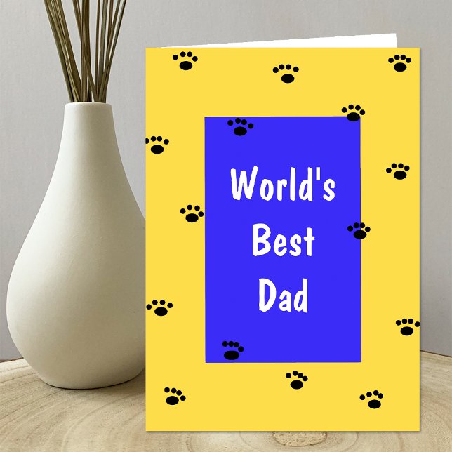 Tarjeta del Día del Padre del Perro - Mejor Papá d (Subido por el creador)