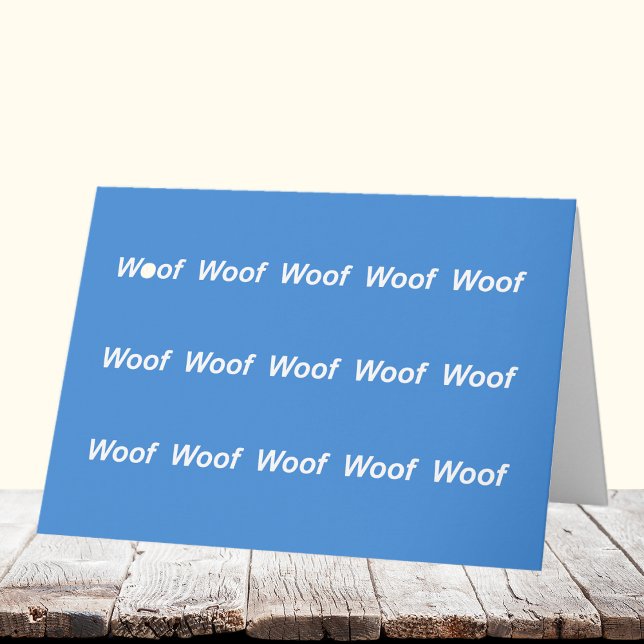 Tarjeta del Día del Padre del Perro - Woof (Subido por el creador)