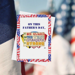 Tarjeta del día del padre del Personalizado Escudo