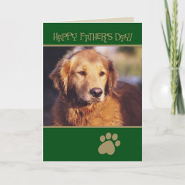 Tarjeta del día del padre del recuperador de oro