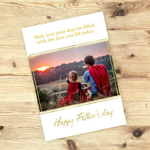 Tarjeta del Día del Padre del Relieve metalizado d