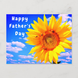 Tarjeta del Día del Padre del Sunflower and Bees B