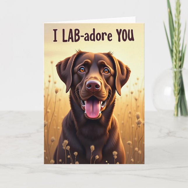 Tarjeta del Día del Padre Devoción Canina (Anverso)