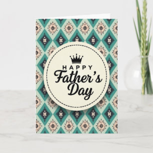 Tarjeta del Día del Padre Diamantes Turquesa