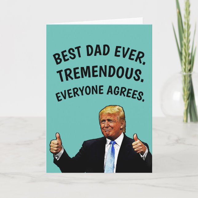 TARJETA DEL DÍA DEL PADRE DIVERTIDA DE DONALD TRUM (Anverso)
