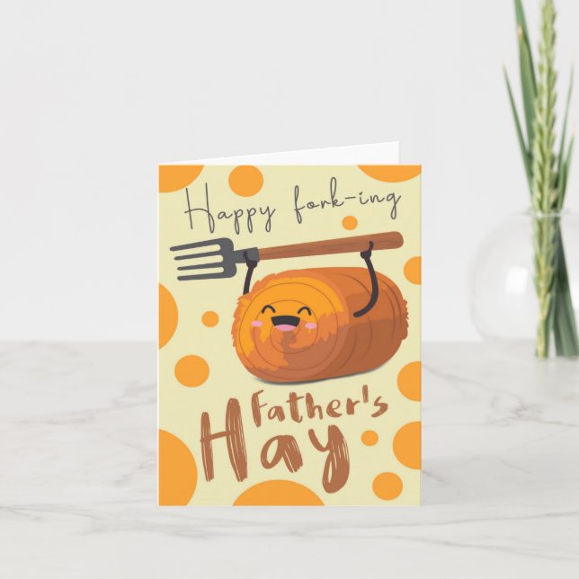 Tarjeta del Día del Padre divertida de Fork-Ing (Anverso)