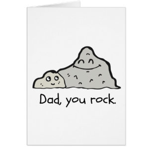 Tarjeta del día del padre, divertida, papa tú roca