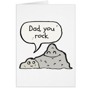 Tarjeta del día del padre, divertida, papá tú roca
