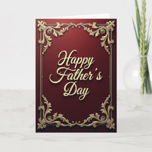 Tarjeta del Día del Padre Dorada