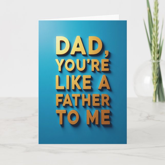 Tarjeta del Día del Padre Dorada (Anverso)
