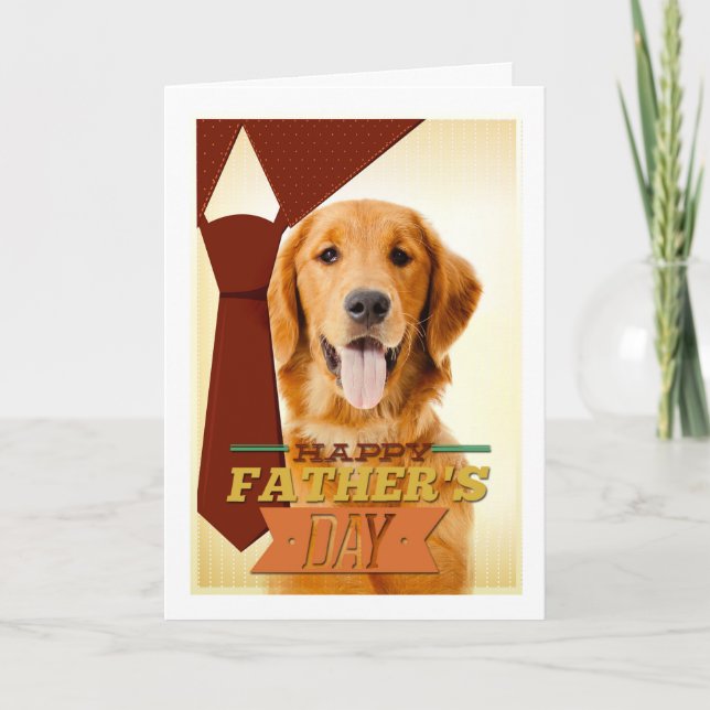 Tarjeta del Día del Padre Dorado (Anverso)