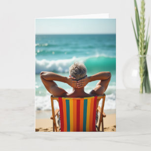 Tarjeta del Día del Padre Dulce junto al Mar
