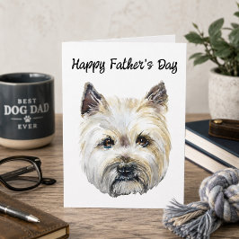 Tarjeta del Día del Padre editable para Terrier Ca