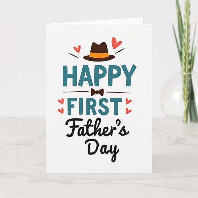 Tarjeta del Día del Padre Elegante (Anverso)