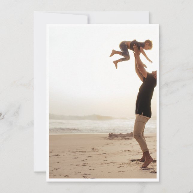 Tarjeta del Día del Padre en la Playa (Anverso)