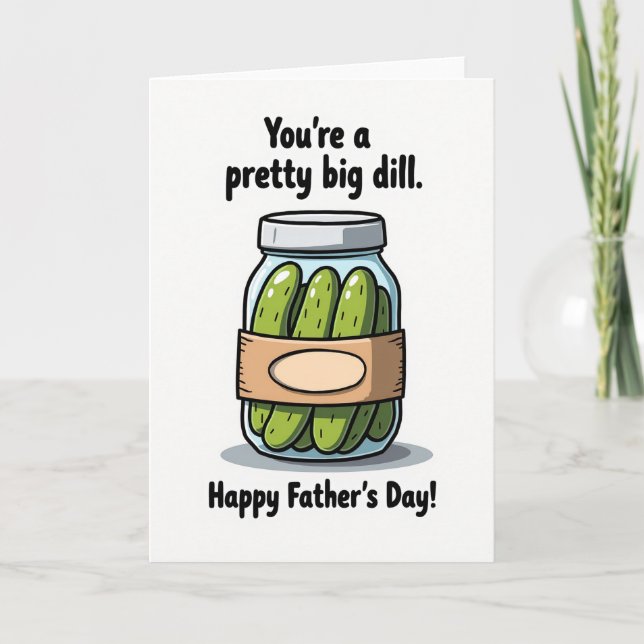 Tarjeta del Día del Padre Encurtido (Anverso)