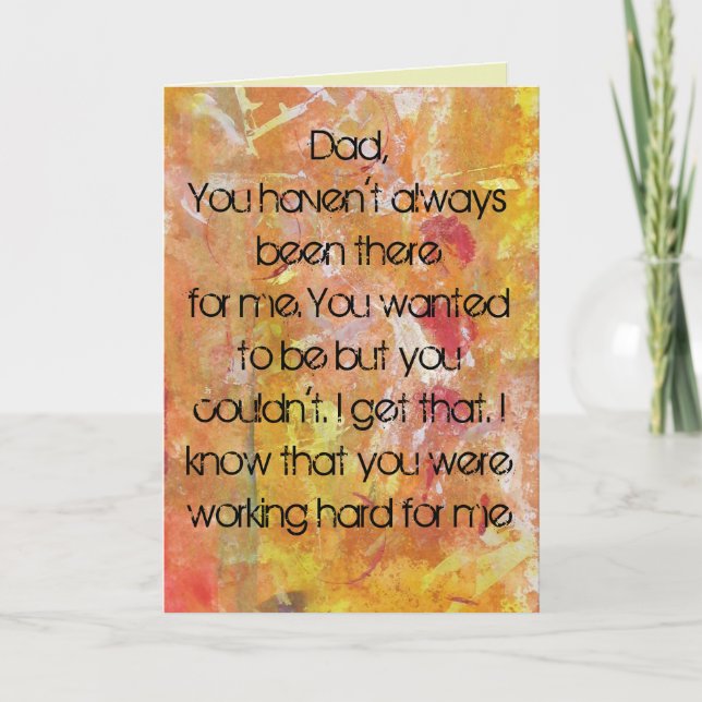Tarjeta del Día del Padre—“Entiendo.” (Anverso)