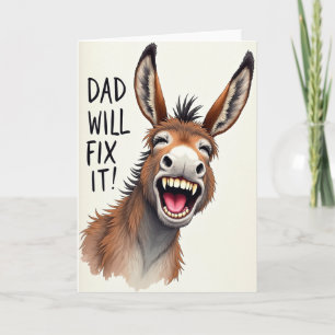 Tarjeta del Día del Padre Equino Sonriente