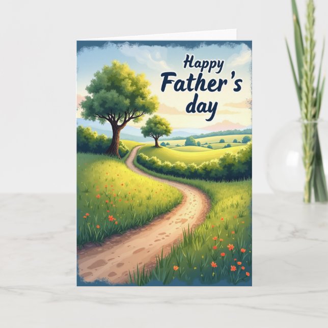 Tarjeta del Día del Padre Escénico (Anverso)