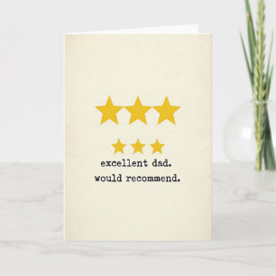 Tarjeta del Día del Padre Estrellas Doradas