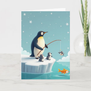 Tarjeta del Día del Padre Familia Ártica