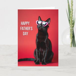 Tarjeta del Día del Padre Felino Escarlata