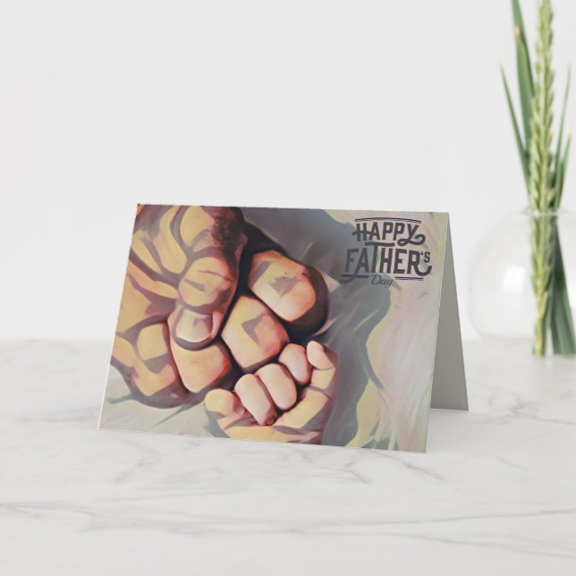 Tarjeta del Día del Padre Feliz (Anverso)