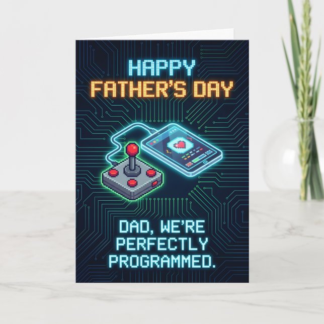 Tarjeta del Día del Padre Feliz (Anverso)