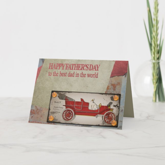 Tarjeta del Día del Padre Feliz (Anverso)