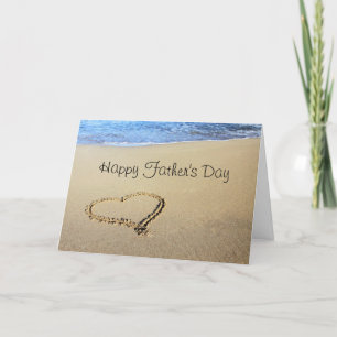 Tarjeta del Día del Padre Feliz de Arena