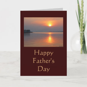 Tarjeta del Día del Padre Feliz de la Puesta del S