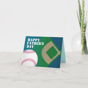 Tarjeta del Día del Padre Feliz de Papá de Béisbol