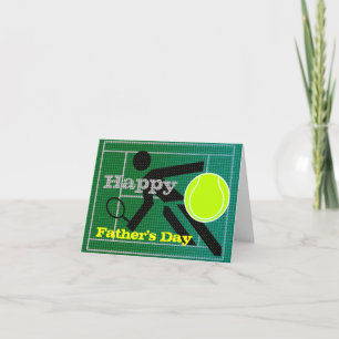 Tarjeta del Día del Padre Feliz de Tenis
