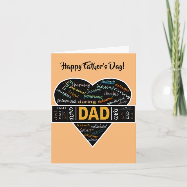Tarjeta del Día del Padre Feliz Día de los Afroame (Anverso)