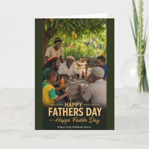 Tarjeta del Día del Padre Feliz Dominó bajo el M