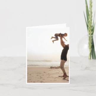 Tarjeta del Día del Padre Feliz en la Playa