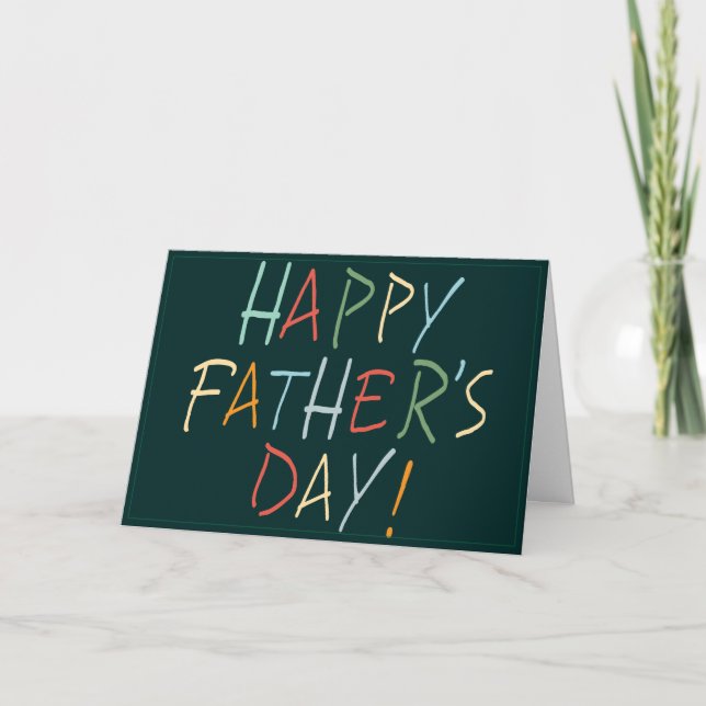 Tarjeta del Día del Padre Feliz personalizar (Anverso)