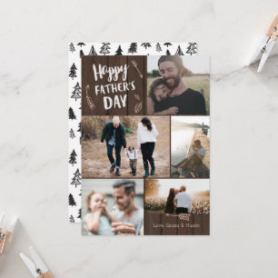 Tarjeta del Día del Padre Fotográfico Woodsy 5