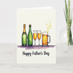Tarjeta del Día del Padre Frothy Brew