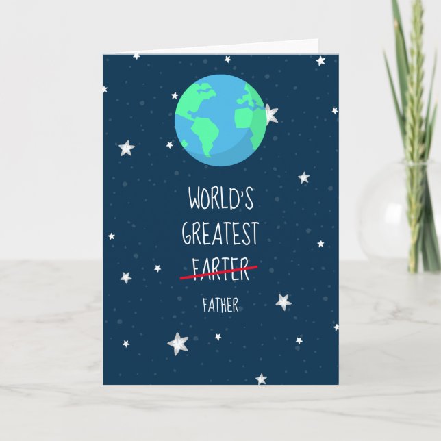 Tarjeta del Día del Padre Funerario Mejor Padre Má (Anverso)
