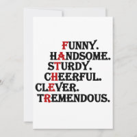 Tarjeta del Día del Padre Funny y Guapo