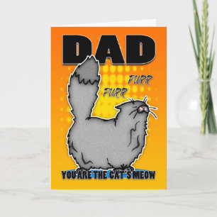 Tarjeta del día del padre - Gato lindo