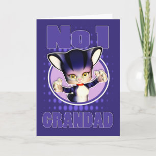 Tarjeta del día del padre - Gato lindo - Abuela no