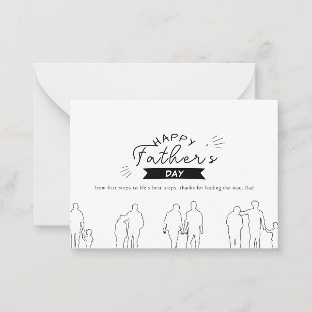 Tarjeta del Día del Padre "Generaciones de Amor" (Anverso)