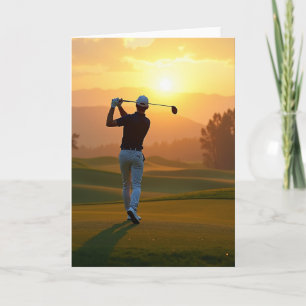 Tarjeta del Día del Padre Golden Swing