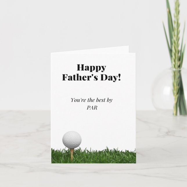 Tarjeta del Día del Padre Golfista (Anverso)