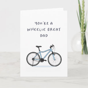 Tarjeta del Día del Padre - Graciosa - Bicicleta -